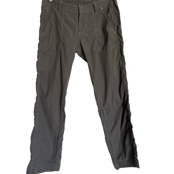 KÜHL Kendra Hiking Pants Sz 4R Grey Khaki Lightweight Drawstring - Picture 1 of 7